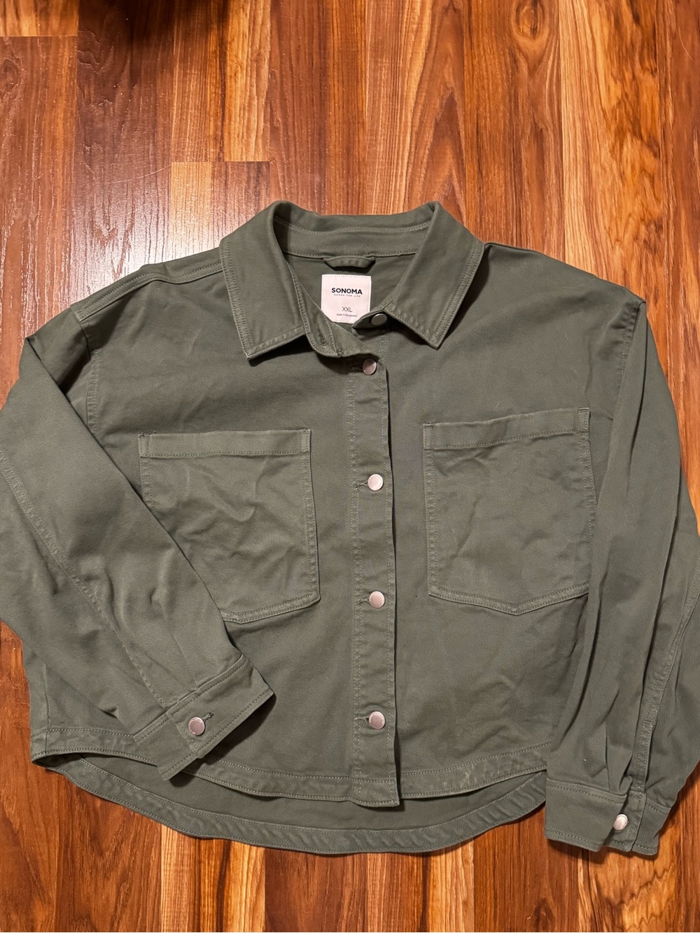 SONOMA Olive Utility Jean Jacket